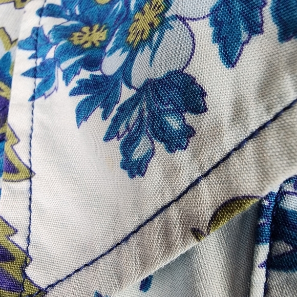 Roper Floral Pearl Snap Western Shirt  Powder Blue Feminine Cowgirl Size Large - Picture 15 of 15